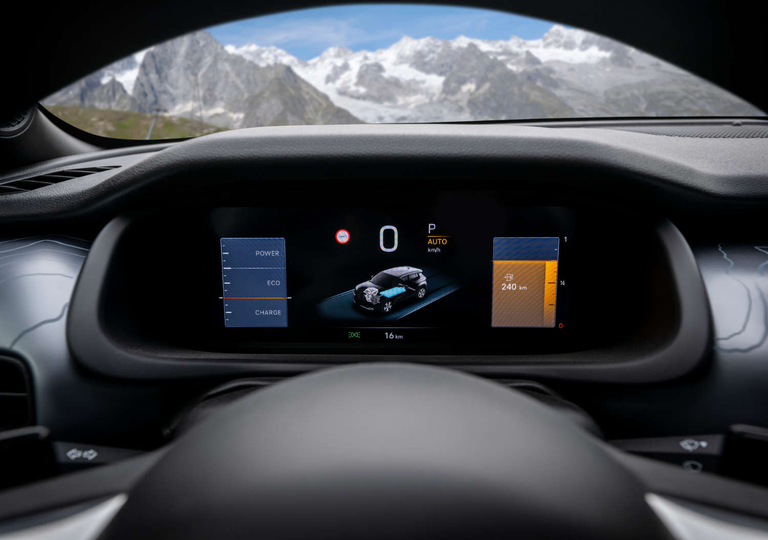 Цифрова панель приладів на Jeep Avenger 4xe The North Face