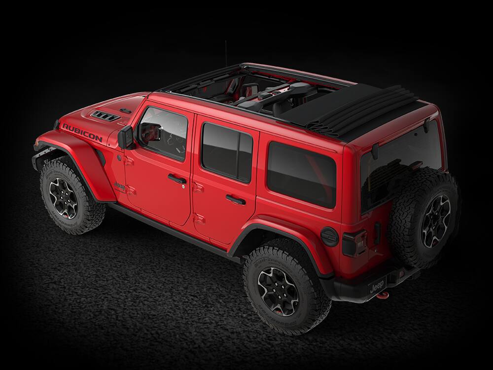 Jeep Wrangler, червоний колір, дах Sky One-Touch з&nbsp;електроприводом