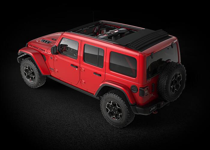 Jeep Wrangler, червоний колір, дах Sky One-Touch з&nbsp;електроприводом